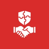 Partnership and security emblem